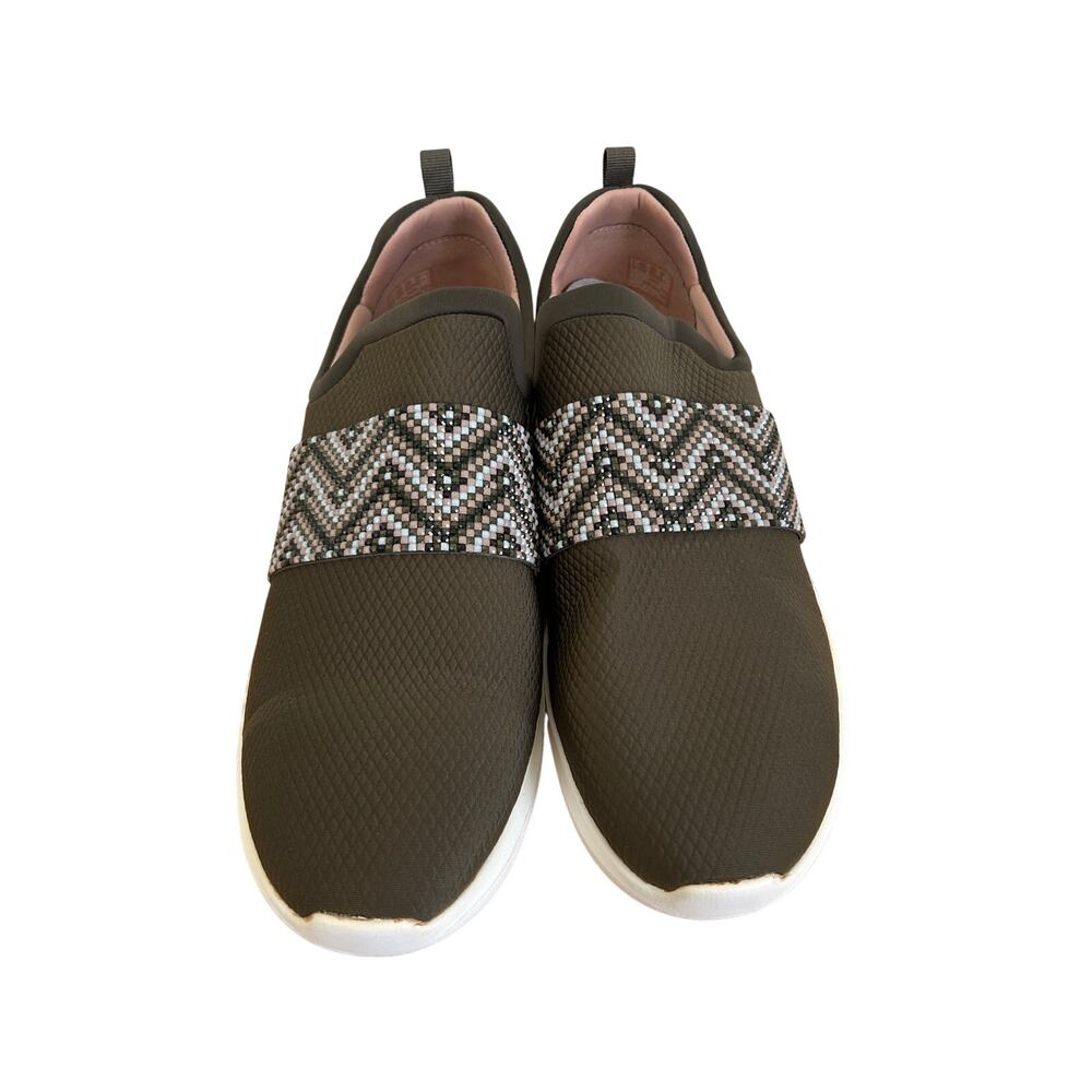 Clarks Nova Way Slip-On Sneakers Dark Olive Size 12 - Picture 2 of 9
